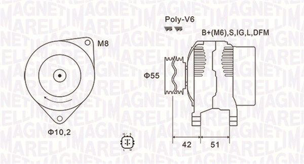 063732126010 Magneti Marelli Авто генератор